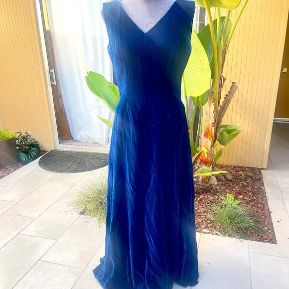 House of Bianchi Dresses Royal Blue Velvet Gown Vintage Dress By House Of Bianchi Poshmark